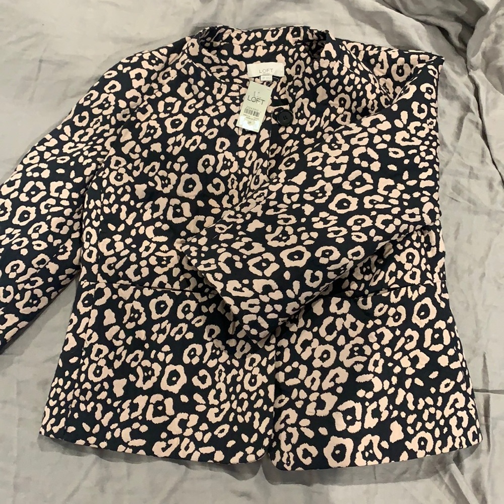 leopard print blazer type jacket